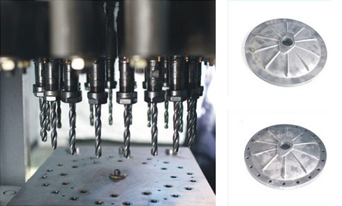 機(jī)床通用性好，實現(xiàn)不同孔徑、不同孔位、不同孔距的零件加工